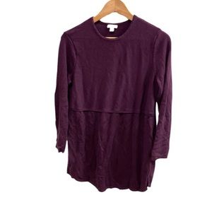 J. Jill purple tunic sweater wool blend medium